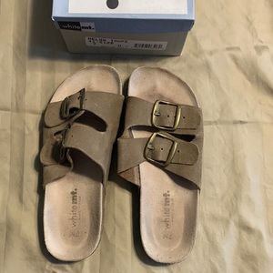 White Mt. Helga Taupe Sandals NWT